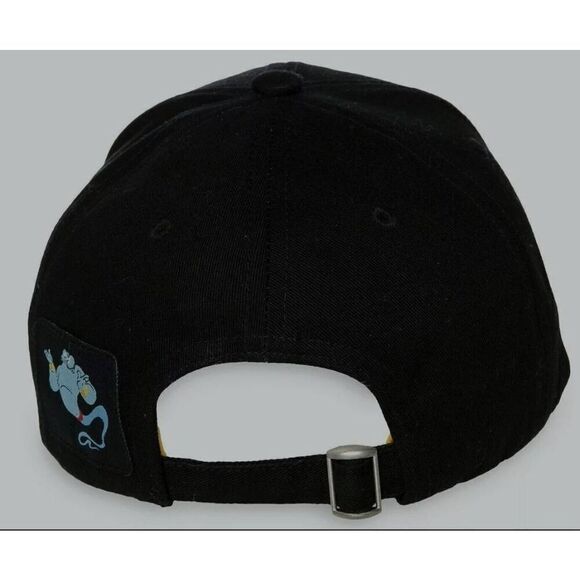 Aladdin Genie Disney Vintage Black Hat Cap Embroidered Gold Adjustable - Picture 3 of 5